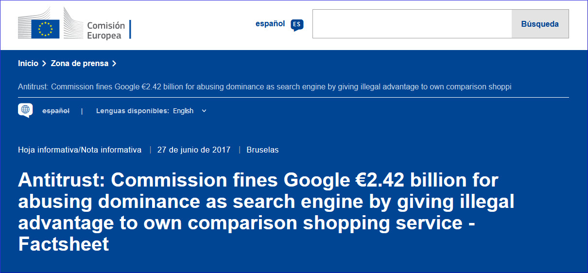 Google fined.